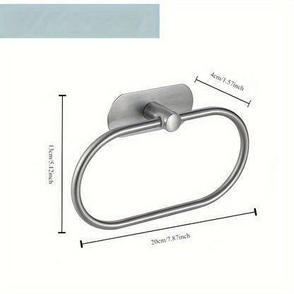 Conjunto de 4 acessórios para banheiro na cor dourada, incluindo porta-toalhas de aço inoxidável