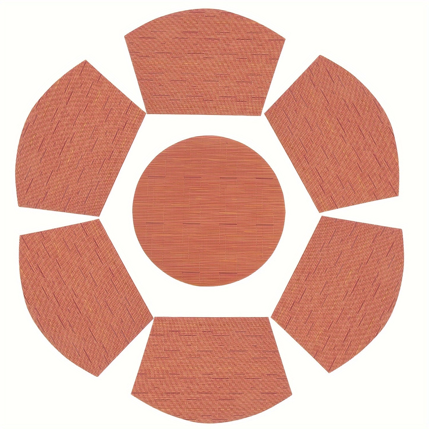 Jogos americanos, tapete de mesa ocidental antiderrapante com isolamento térmico de PVC - 5/7 peças,