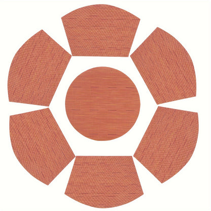 Jogos americanos, tapete de mesa ocidental antiderrapante com isolamento térmico de PVC - 5/7 peças,