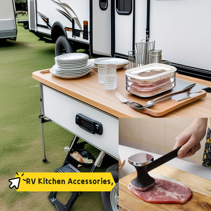 Martelo amaciador de carne de aço inoxidável - 1 peça