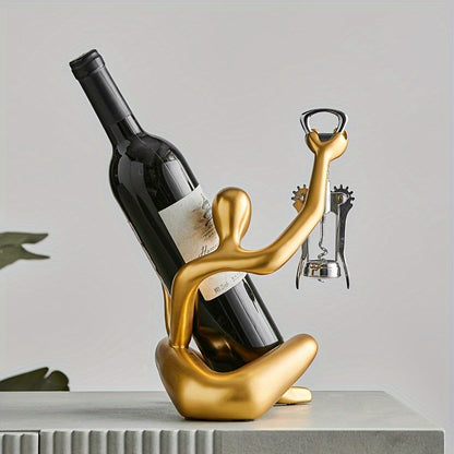 Suporte para vinhos de resina Abstract Thinker - 1 peça