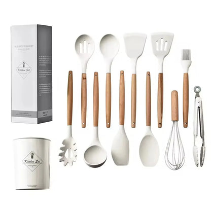 KIT 12 Utensílios de Cozinha de Silicone
