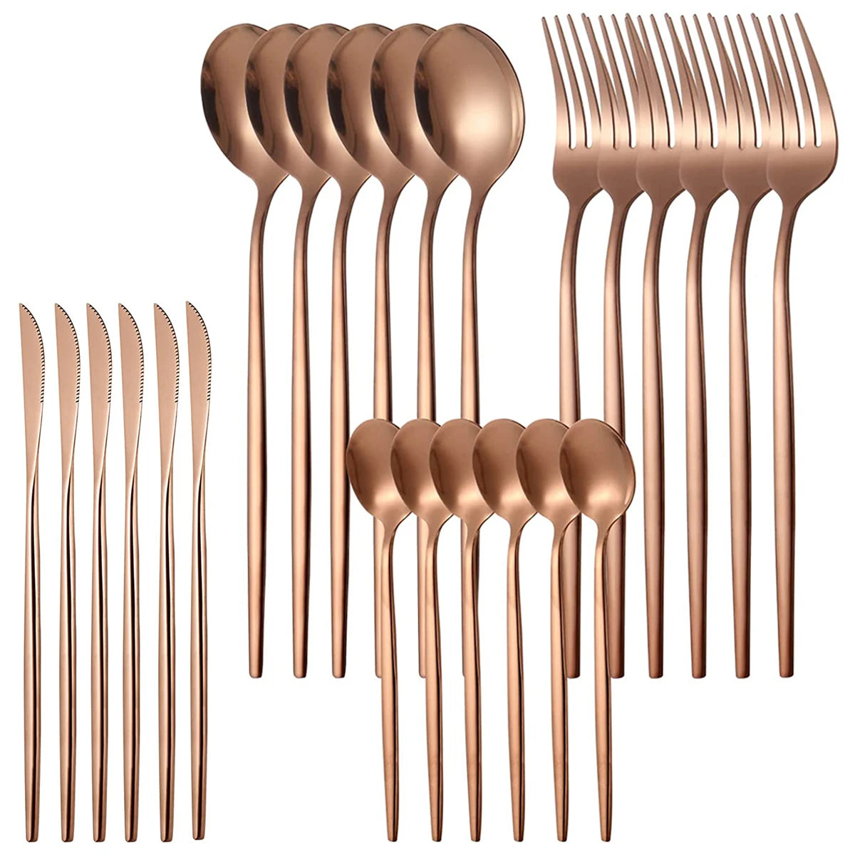 Conjuntos de talheres MODUS, aço inoxidável - 24 Peças