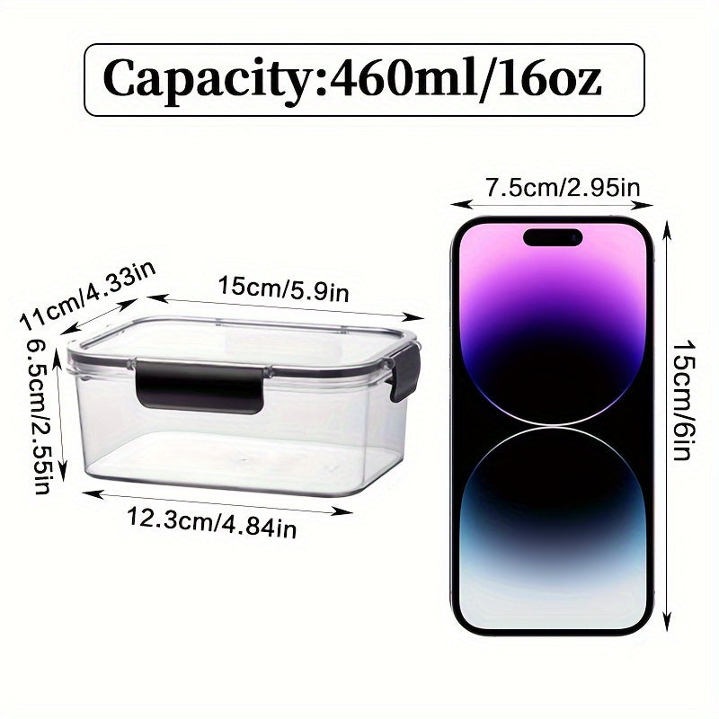 4 caixas de armazenamento + 4 tampas de vedação