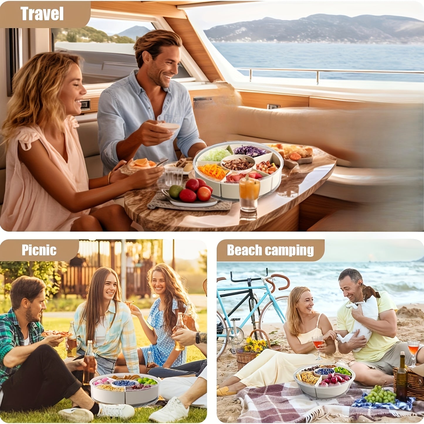 Bandeja giratória para frutas e vegetais