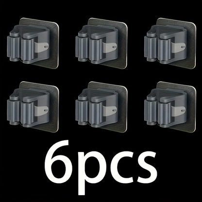 6 suportes contemporâneos de parede para esfregão e vassoura