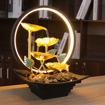 1 fonte de mesa interna para relaxamento  - conexão via USB