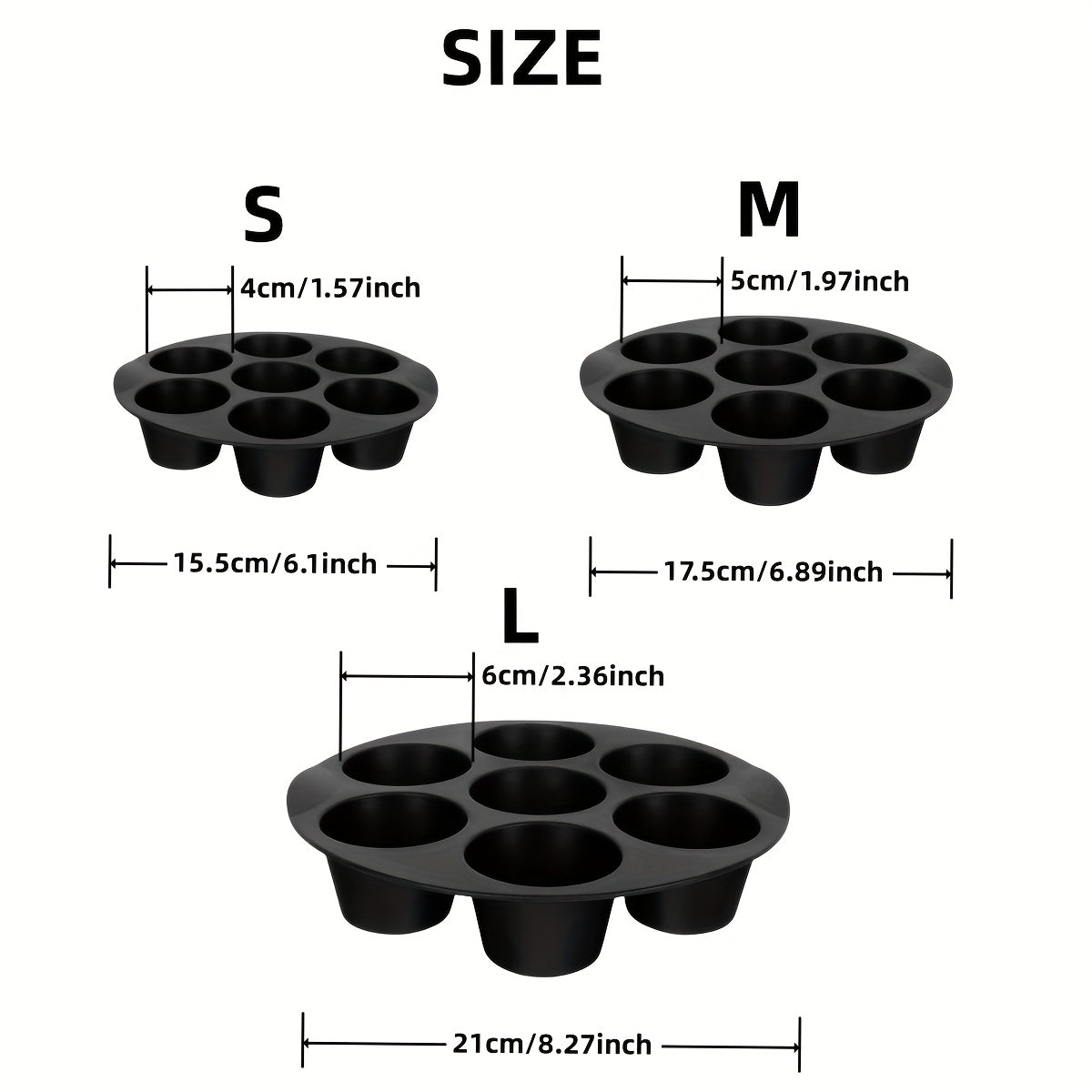 Formas de silicone para muffins e bolos - 7 formas