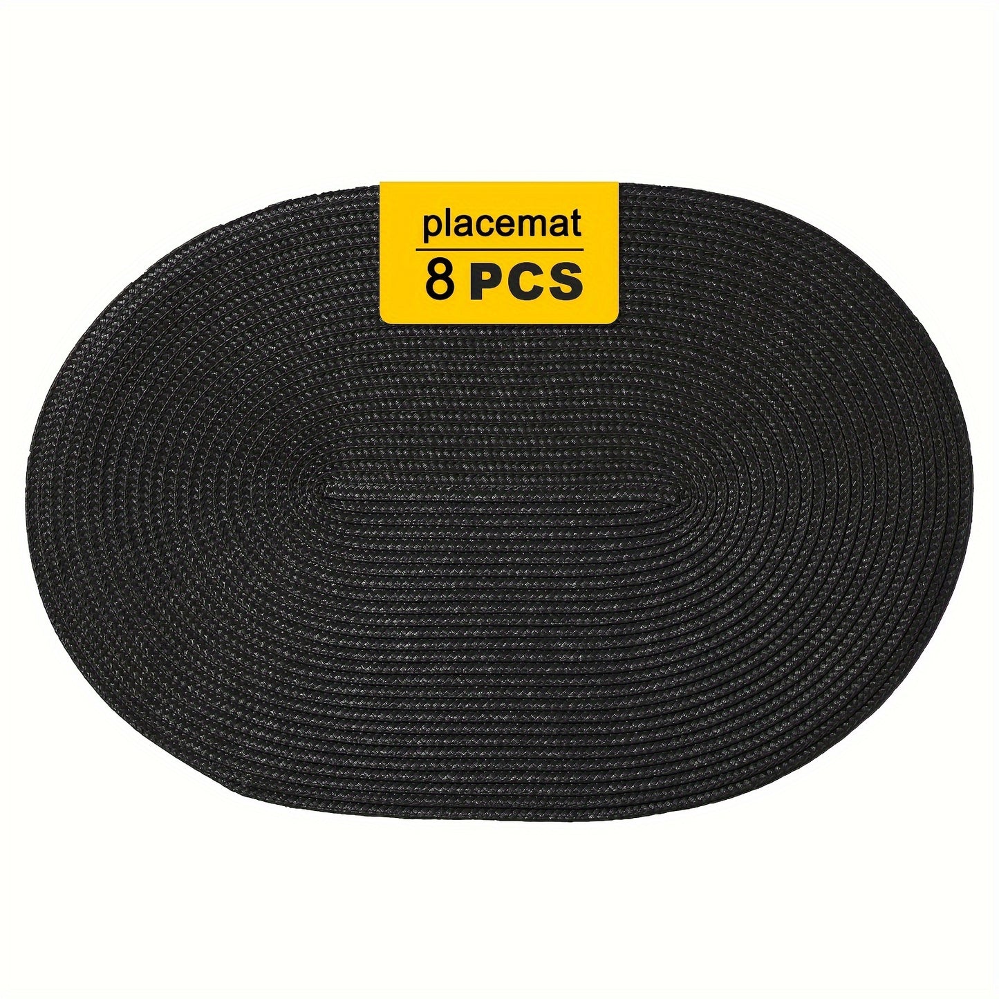 Jogo Americano - 4/6/8 peças tapetes ovais de PP resistentes ao calor e antiderrapantes