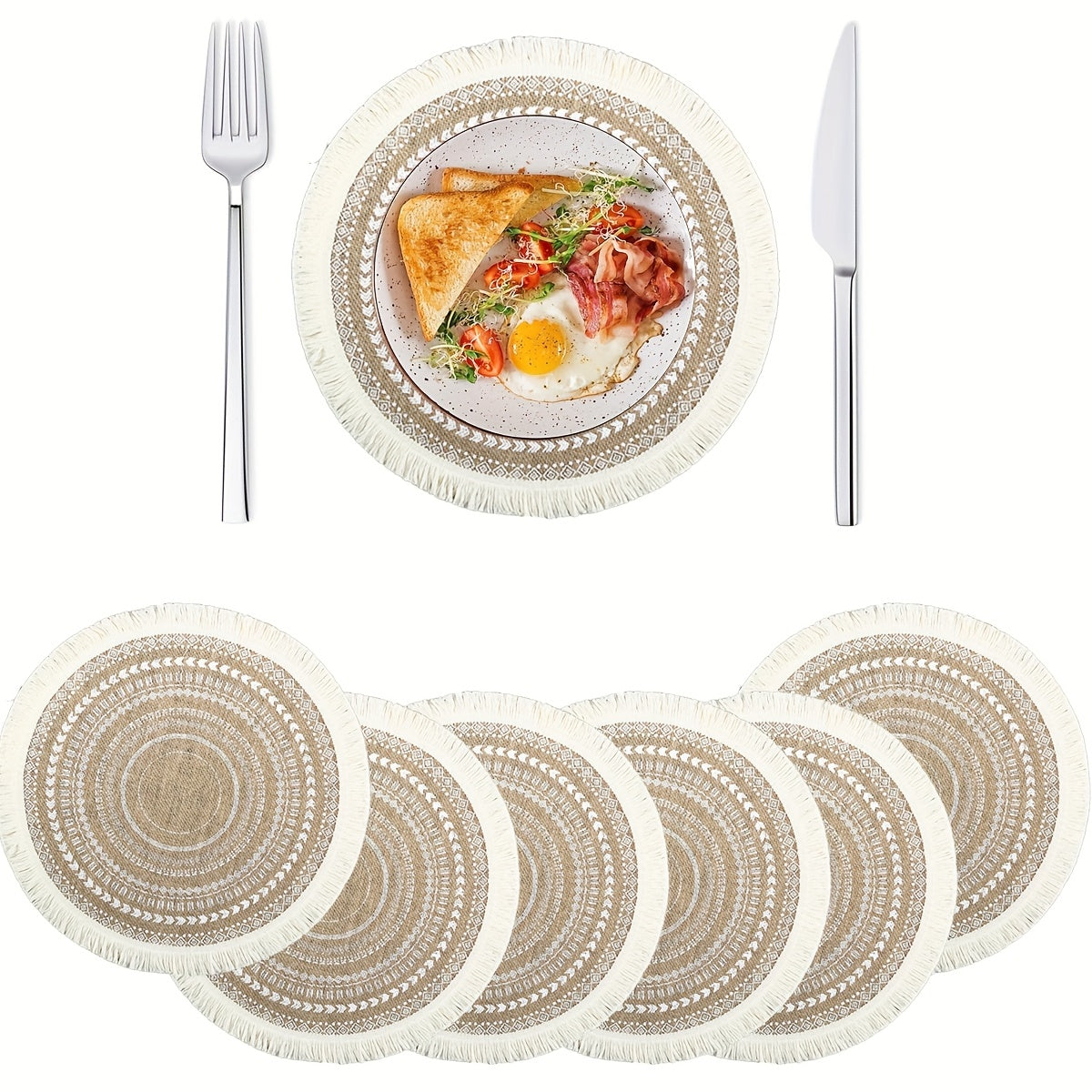 Jogo Americano térmico estilo boêmio - 6/8 peças