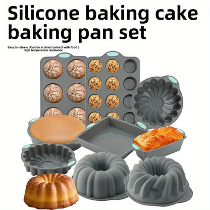 Conjunto de formas de silicone para bolo - 1 peça ou conjunto