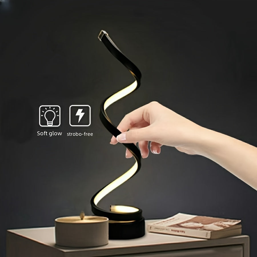 Luminária de mesa em espiral geométrica moderna - Iluminação