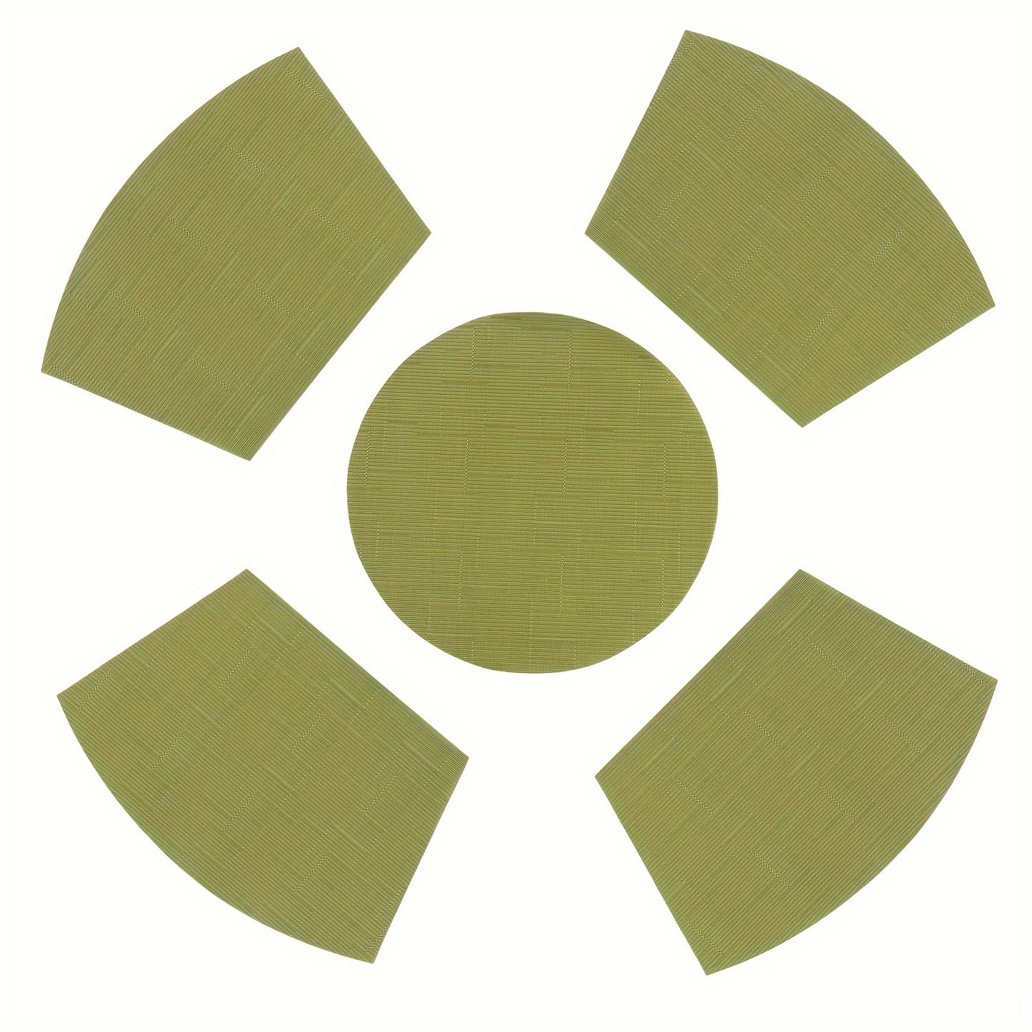 Jogos americanos, tapete de mesa ocidental antiderrapante com isolamento térmico de PVC - 5/7 peças,