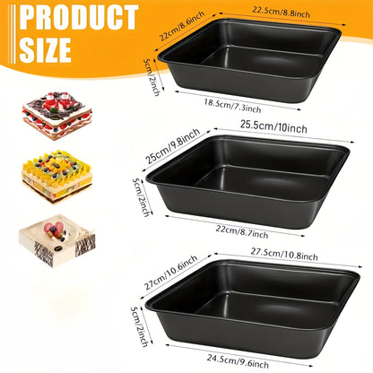 Formas quadradas antiaderentes - 1 peça