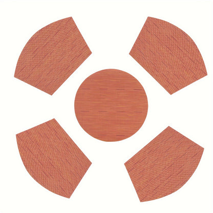 Jogos americanos, tapete de mesa ocidental antiderrapante com isolamento térmico de PVC - 5/7 peças,