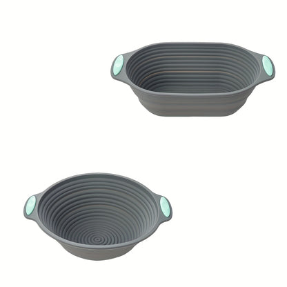 Cesta de fermentação de pão de silicone - 1/2 peças