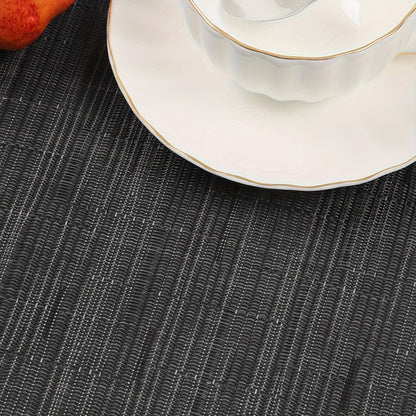 Jogos americanos, tapete de mesa ocidental antiderrapante com isolamento térmico de PVC - 5/7 peças,