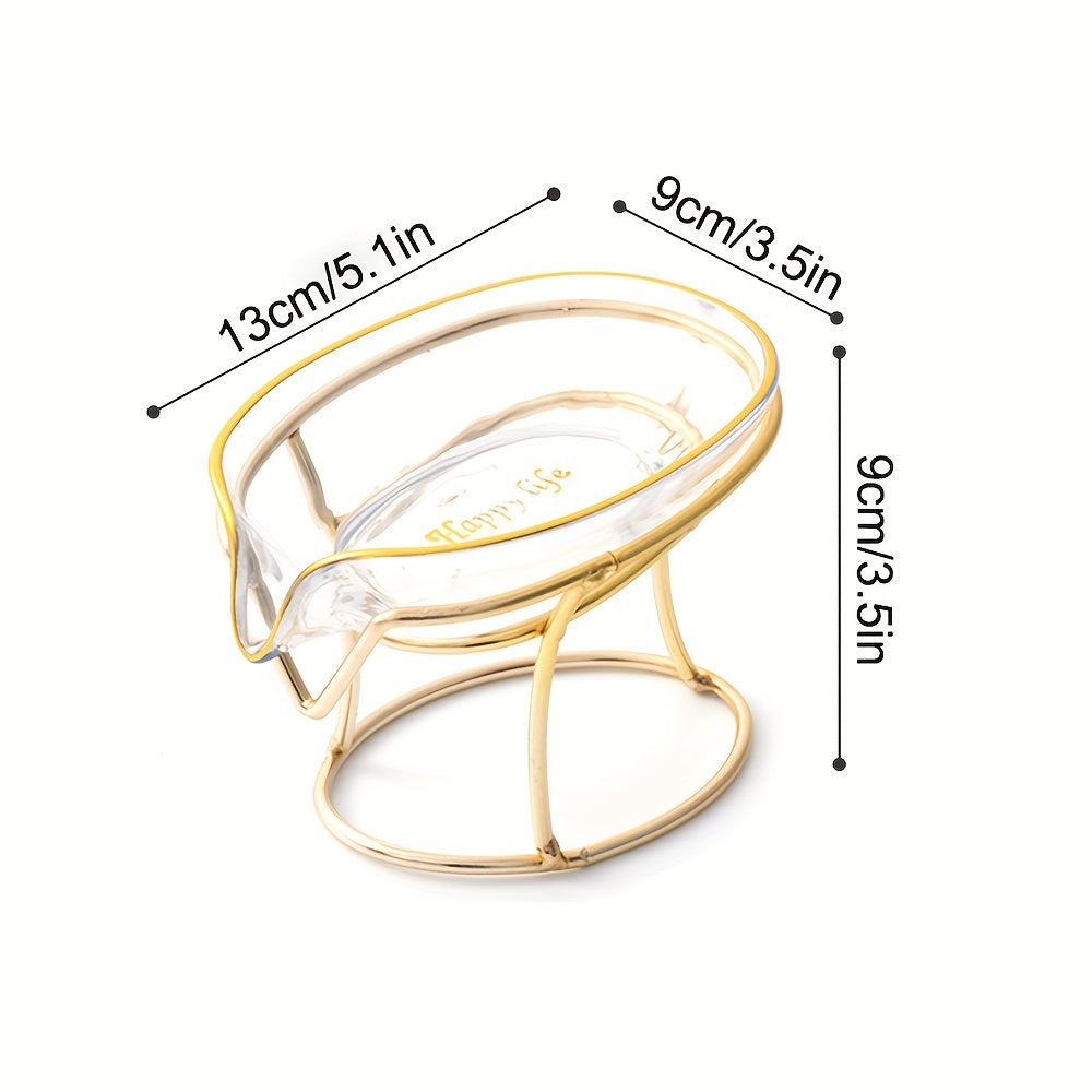 porta-sabonete elegante oval de ferro forjado - 1 peça