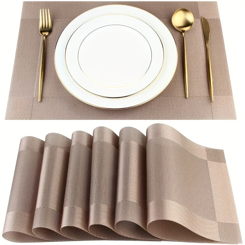 Jogos Americanos diagonais de vinil retangulares - 4 peças