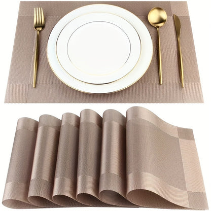 Jogos Americanos diagonais de vinil retangulares - 4 peças