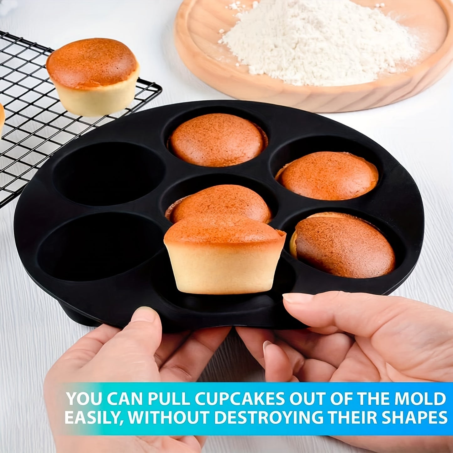 Formas de silicone para muffins e bolos - 7 formas