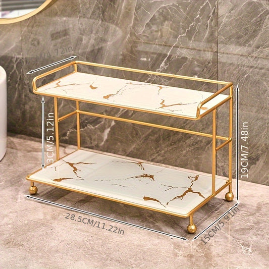 Suporte de armazenamento de cosméticos de camada dupla - 1 peça