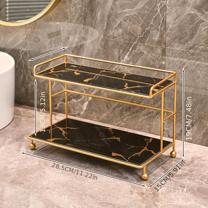 Suporte de armazenamento de cosméticos de camada dupla - 1 peça