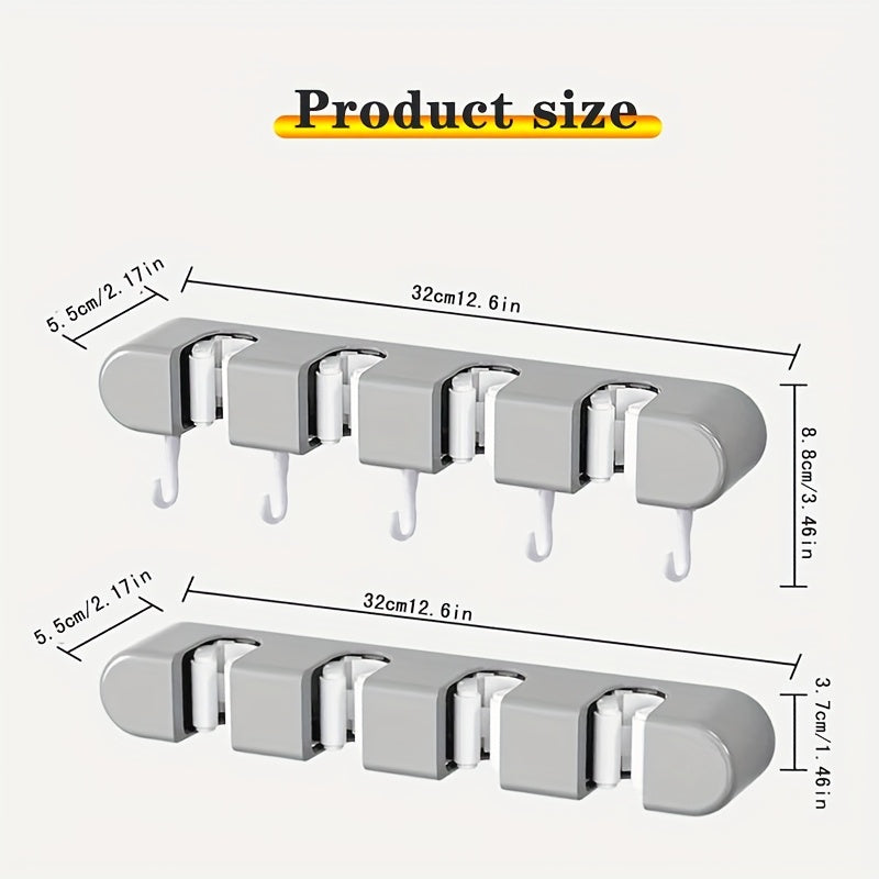 Suporte de parede para esfregão e vassoura - 1 peça