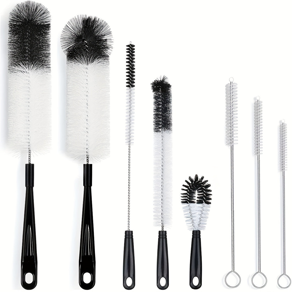 Conjunto de 8 escovas para lavar garrafas