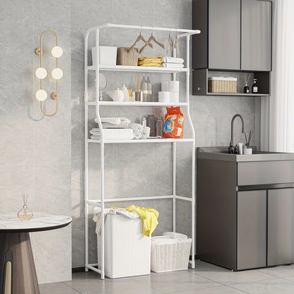 Uma prateleira de armazenamento sem furos, projetada para máquinas de lavar