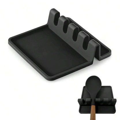 Suporte clássico de silicone para utensílios de cozinha com coletor de gordura - 1 peça