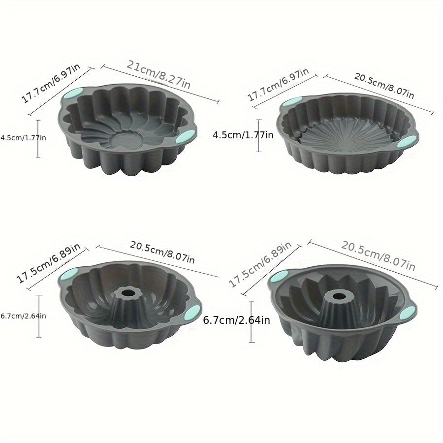 Conjunto de formas de silicone para bolo - 1 peça ou conjunto