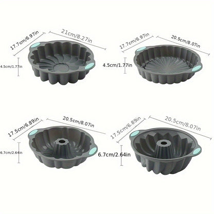 Conjunto de formas de silicone para bolo - 1 peça ou conjunto