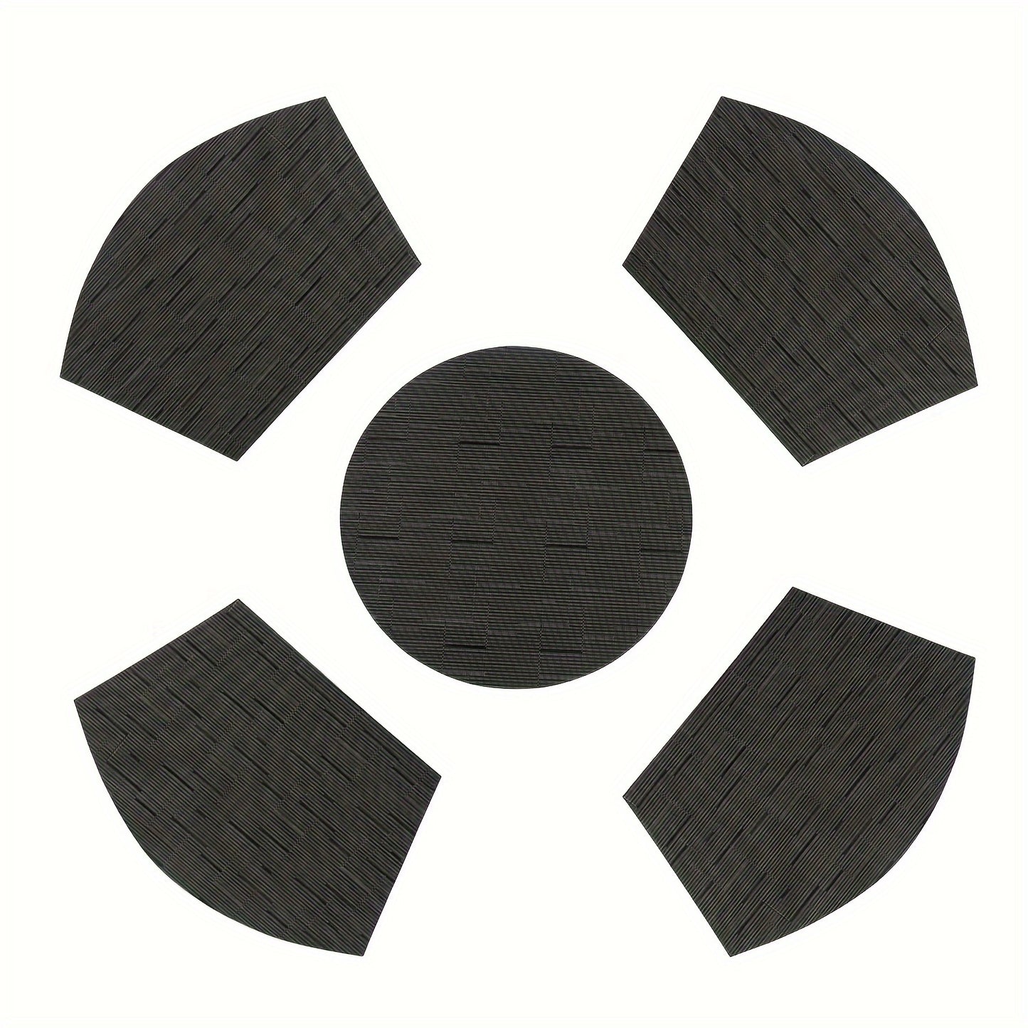 Jogos americanos, tapete de mesa ocidental antiderrapante com isolamento térmico de PVC - 5/7 peças,