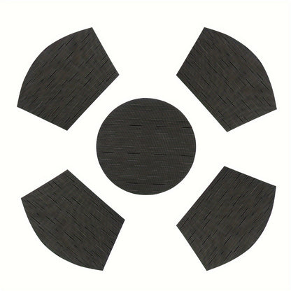 Jogos americanos, tapete de mesa ocidental antiderrapante com isolamento térmico de PVC - 5/7 peças,