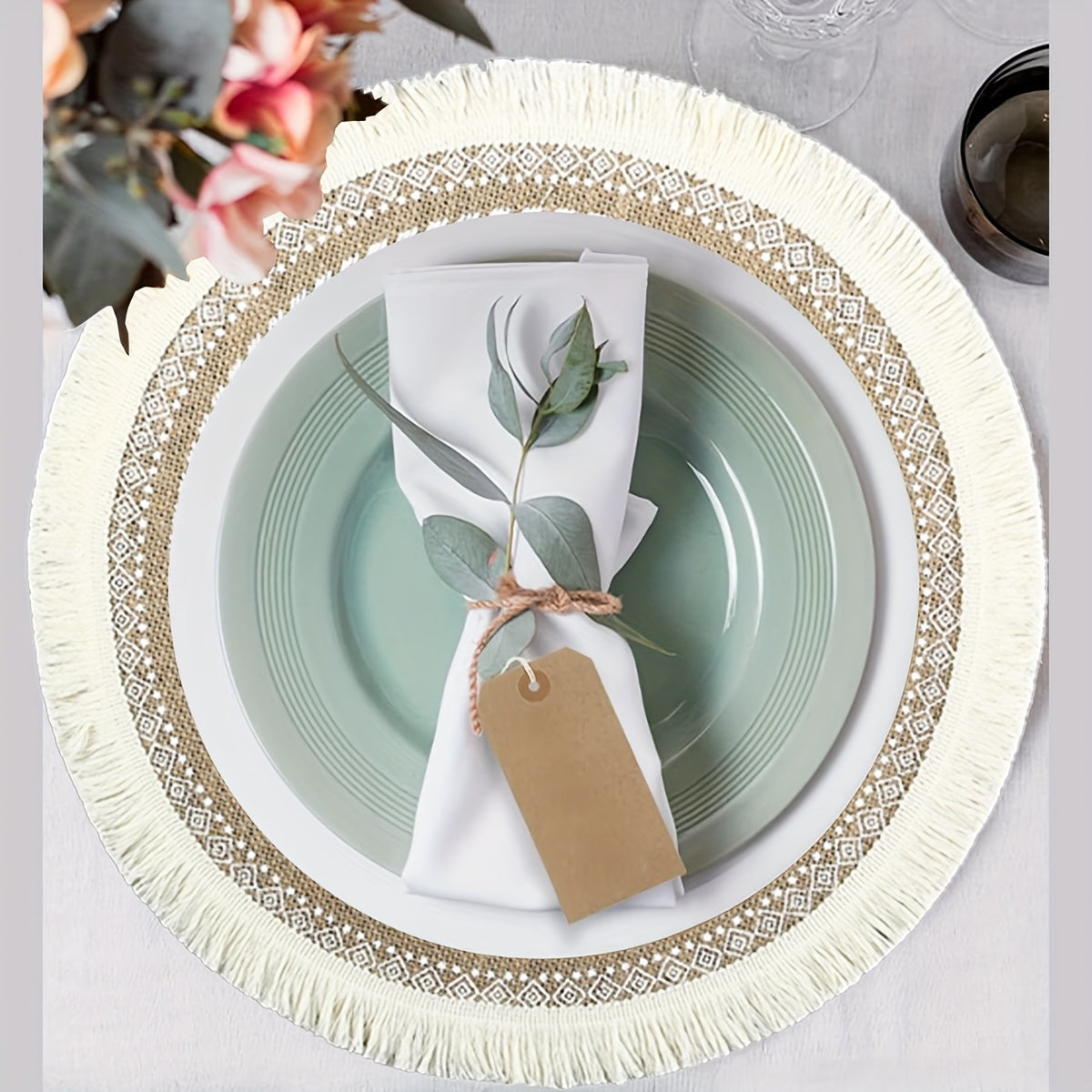 Jogo Americano térmico estilo boêmio - 6/8 peças