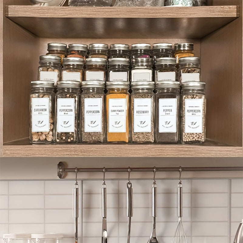 Conjunto de potes de vidro para temperos - 12/6 peças