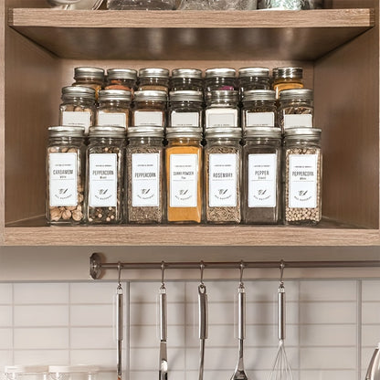 Conjunto de potes de vidro para temperos - 12/6 peças