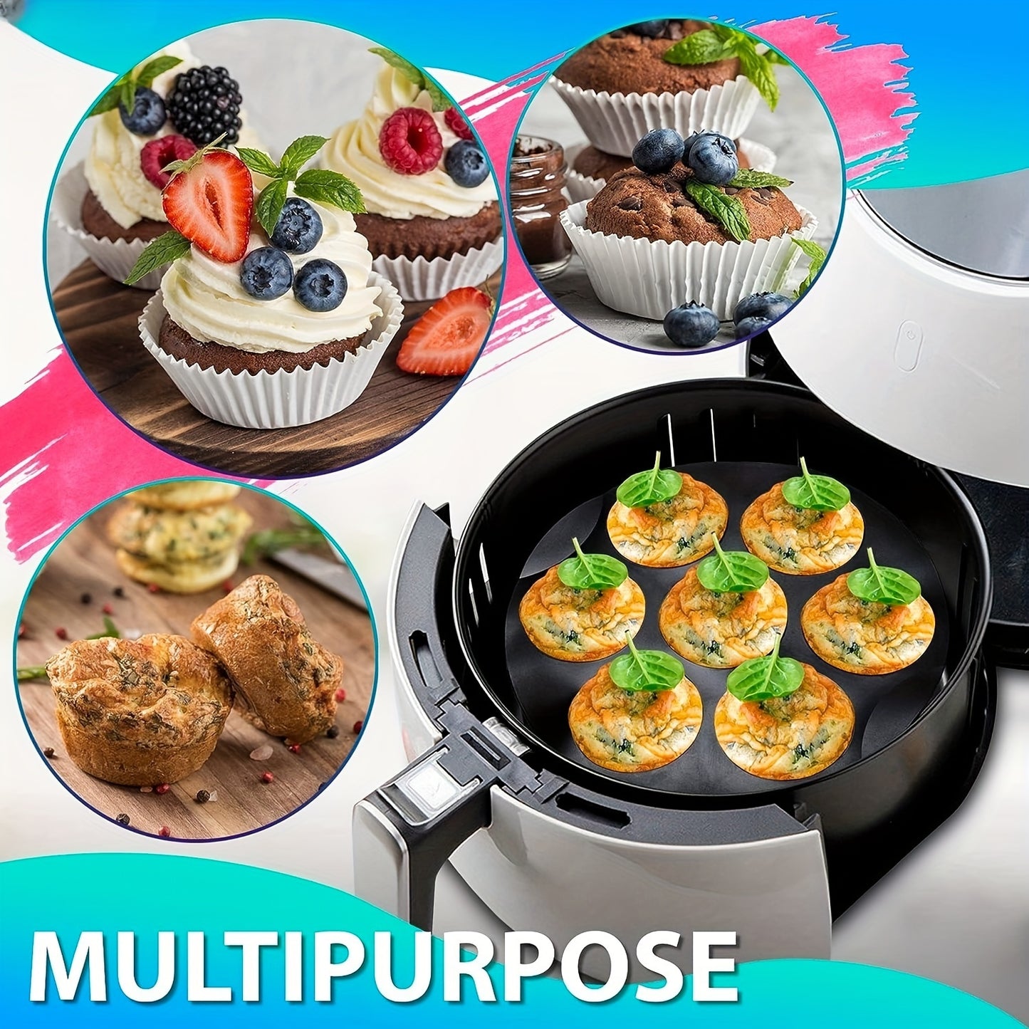 Formas de silicone para muffins e bolos - 7 formas