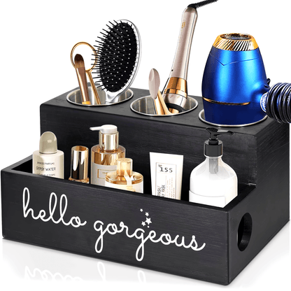 Organizador de banheiro de madeira rústica