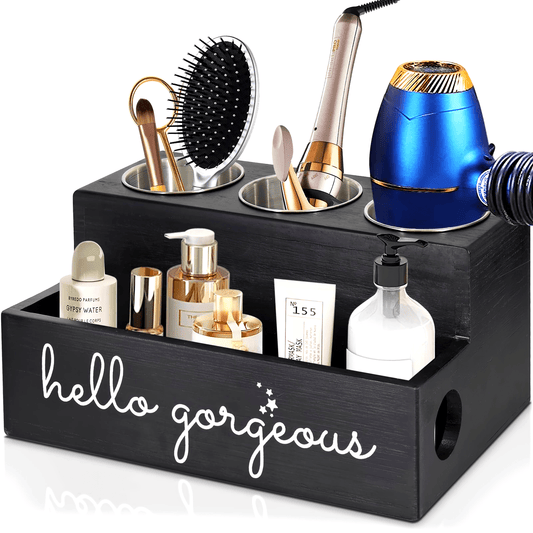 Organizador de banheiro de madeira rústica