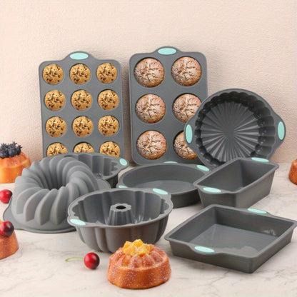 Conjunto de formas de silicone para bolo - 1 peça ou conjunto