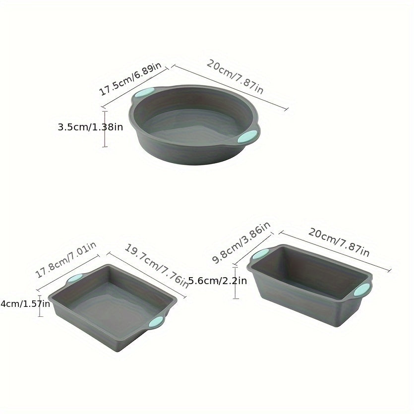 Conjunto de formas de silicone para bolo - 1 peça ou conjunto