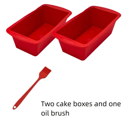 Conjunto de 2 ou 4 formas de silicone para pães e bolos, completo com pincel para untar