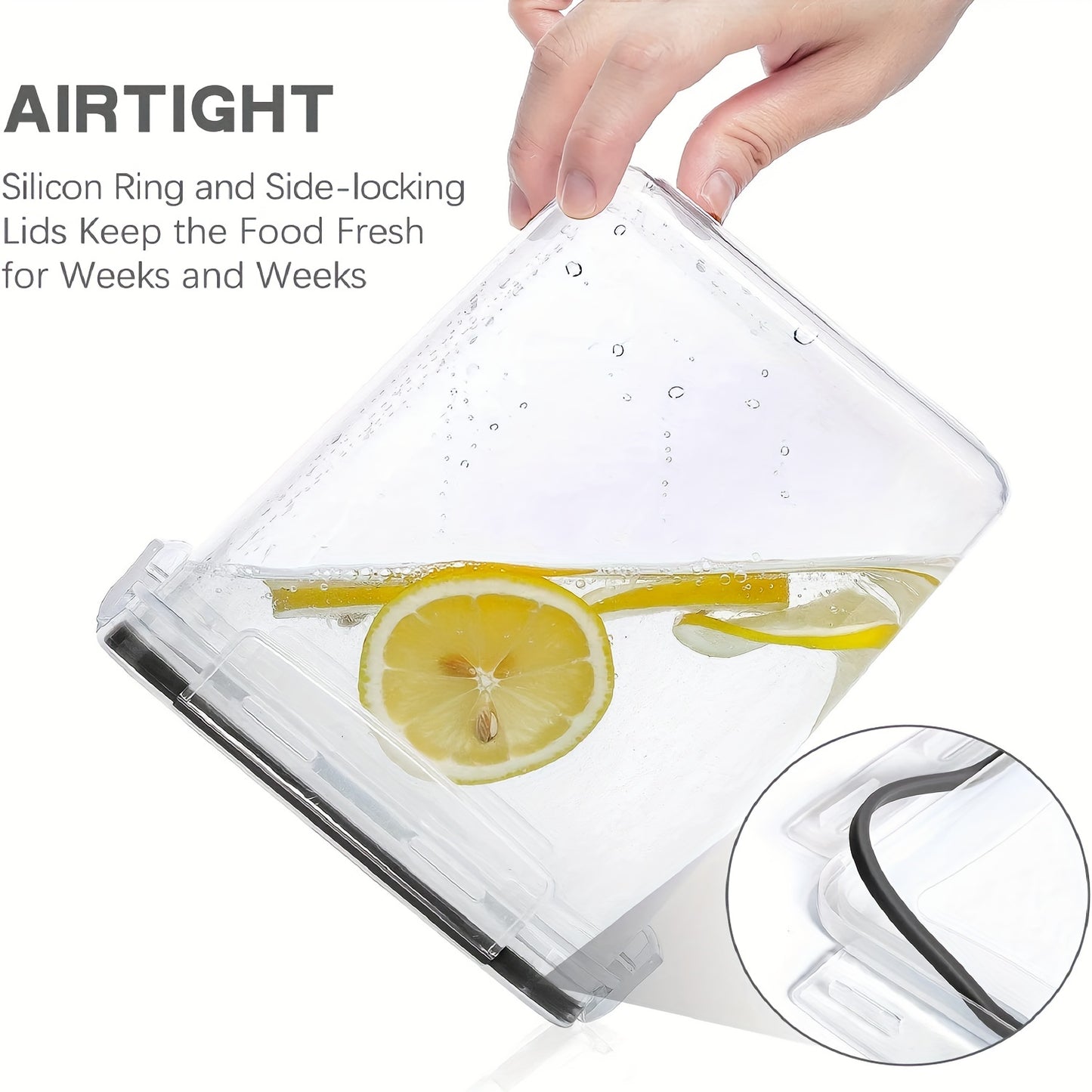 Recipientes herméticos para armazenamento de alimentos - 6 peças