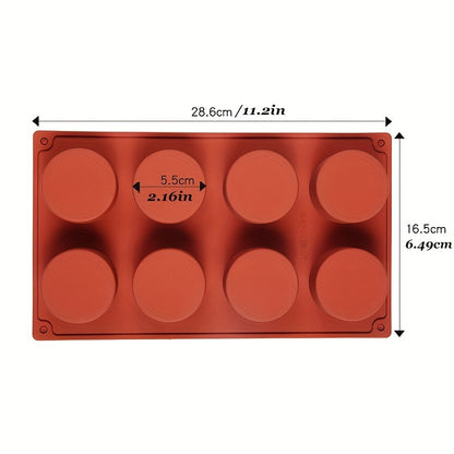 Forma de silicone para cupcake com 8 cavidades - 1 peça