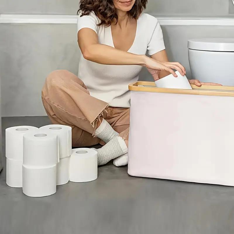 Suporte dobrável de madeira para papel higiênico - 1 peça