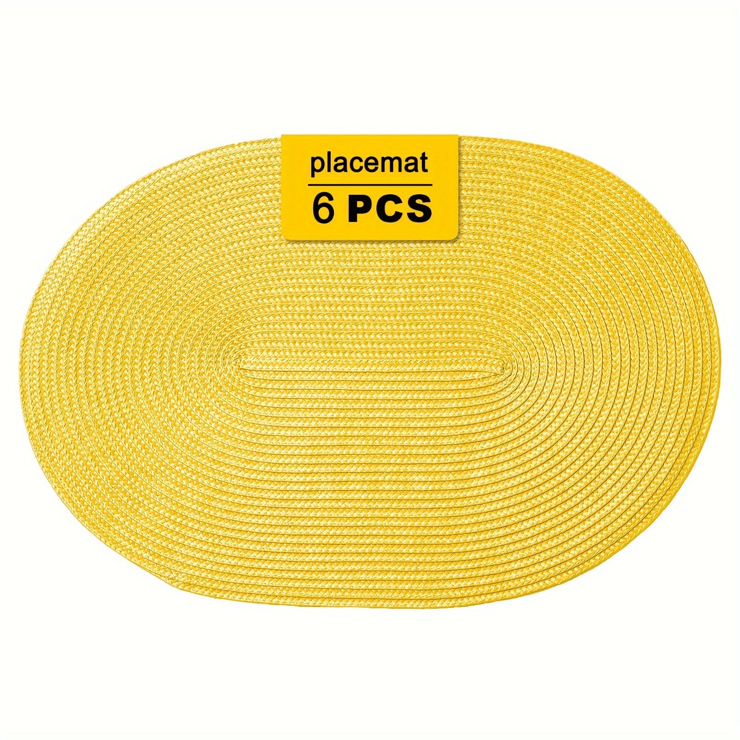 Jogo Americano - 4/6/8 peças tapetes ovais de PP resistentes ao calor e antiderrapantes