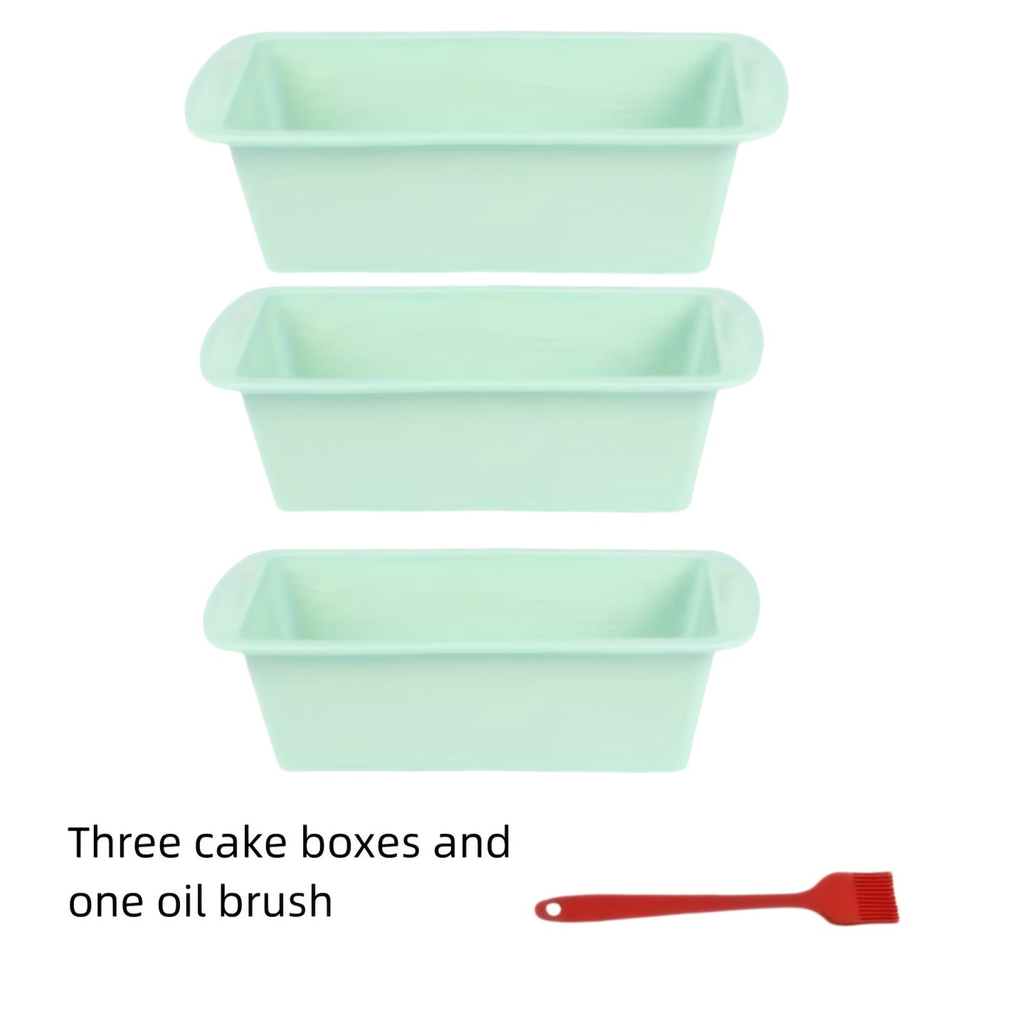 Conjunto de 2 ou 4 formas de silicone para pães e bolos, completo com pincel para untar