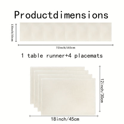 Jogo Americano - Conjunto de 5/7 peças de toalhas de mesa de linho